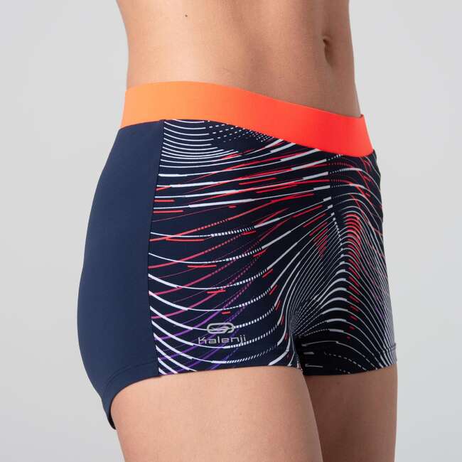 KALENJI WOMEN'S ATHLETICS BRIEFS BLUE AND ORANGE Decathlon