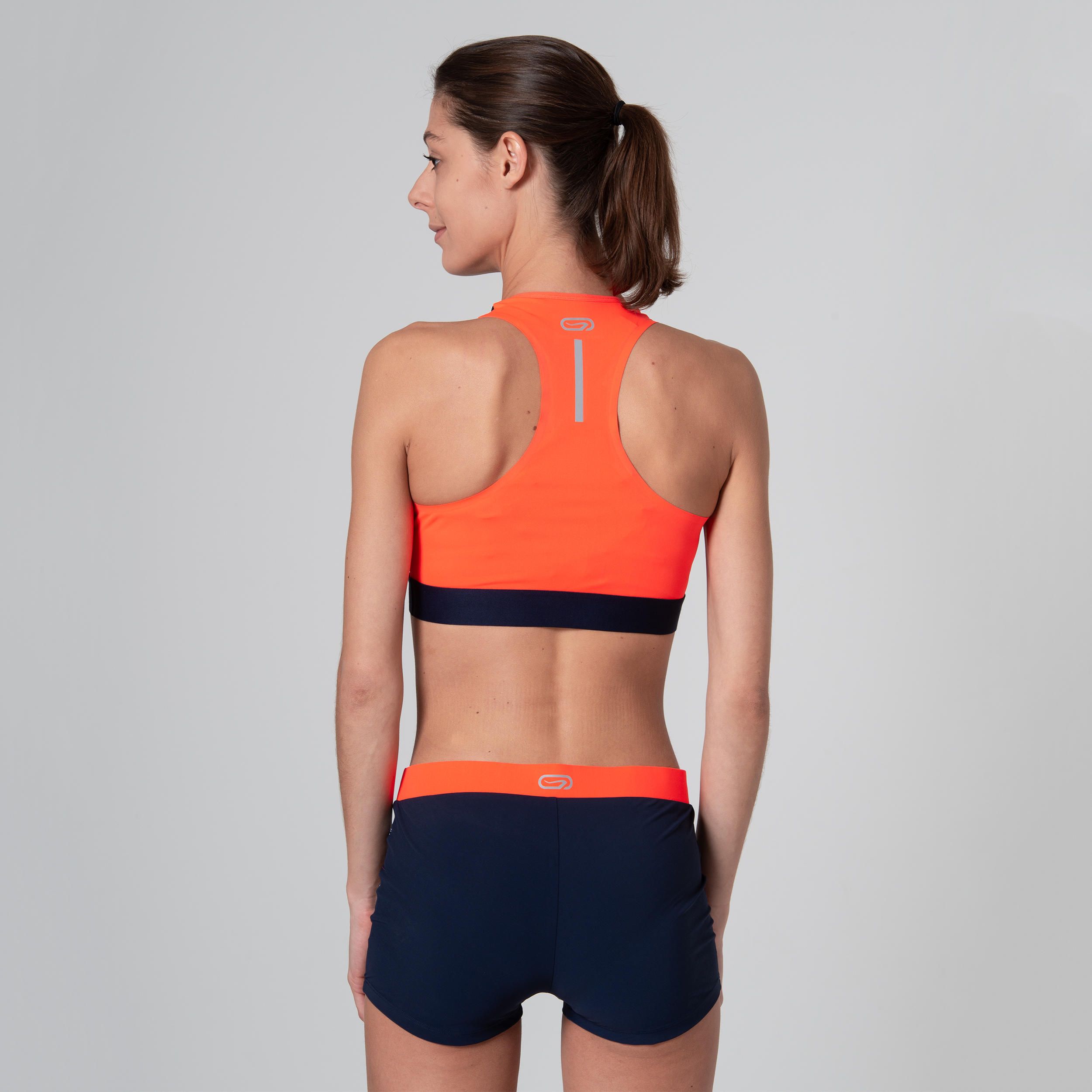 Women's Athletics Crop Top - Blue/Orange 4/8