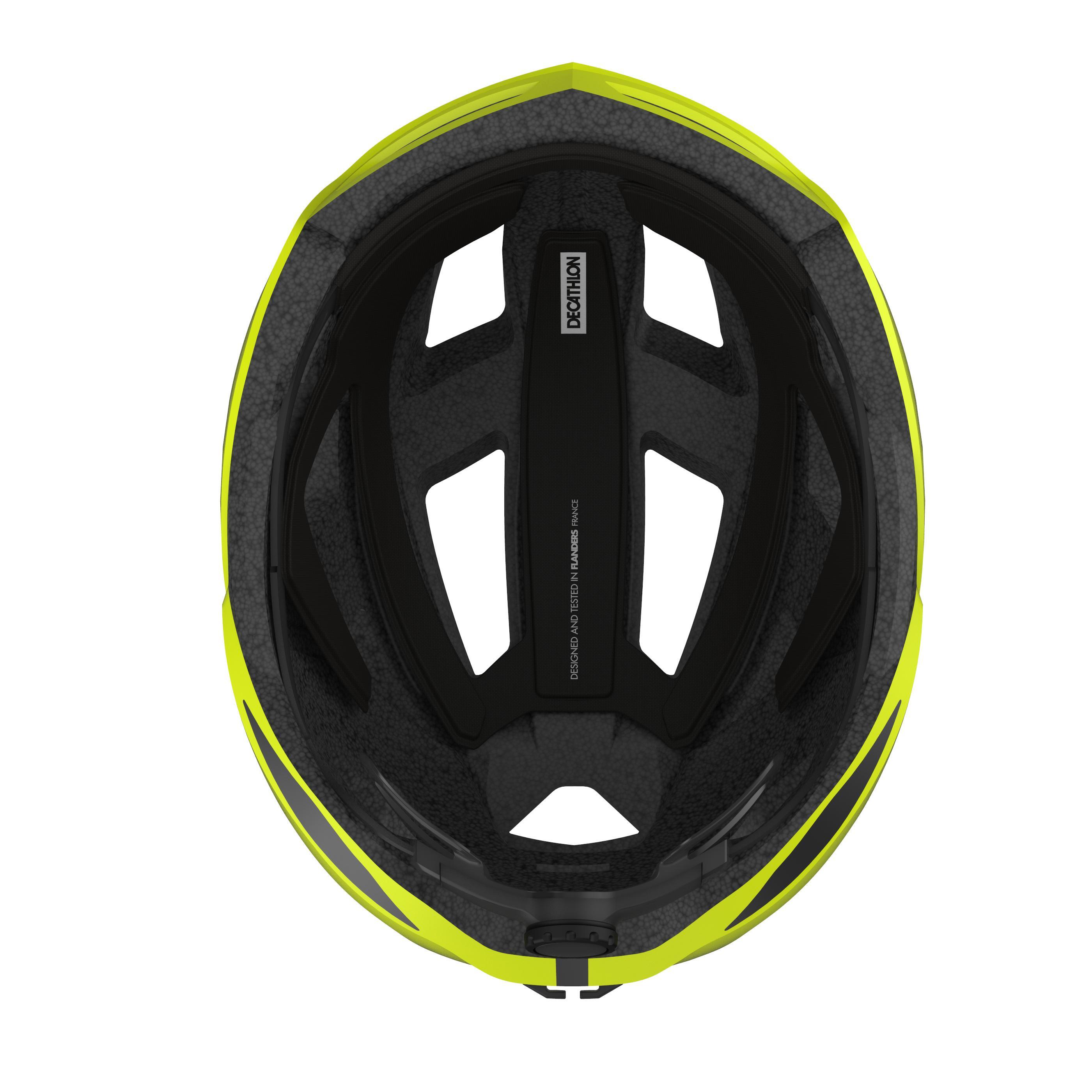 RoadR 500 Road Cycling Helmet - Neon Yellow 5/6