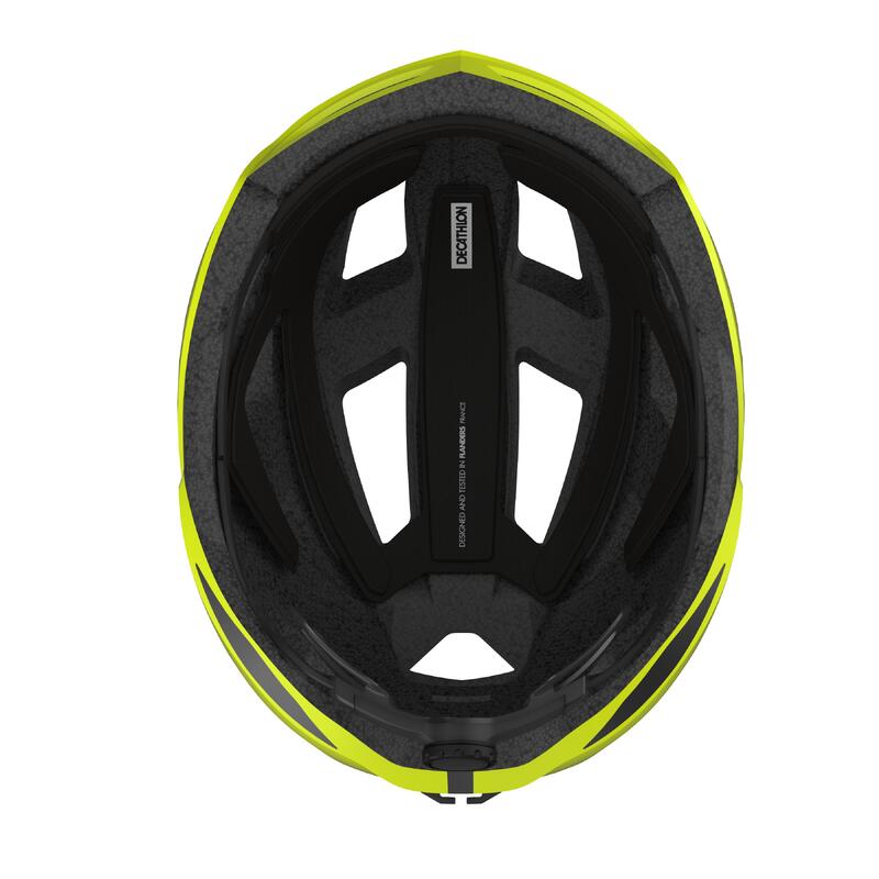 Casco ciclismo adulto ROADR 500 giallo fluo