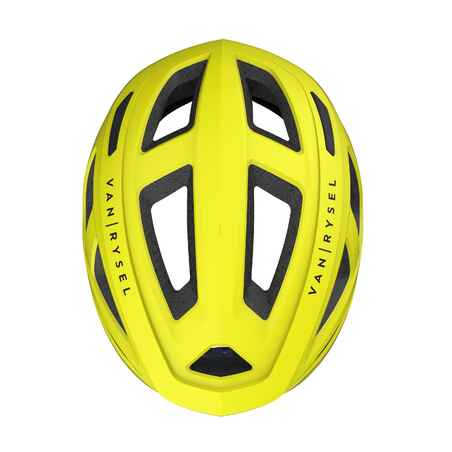 Casco bicicleta carretera adulto Vanrysel ROAD R 500 amarillo fluo