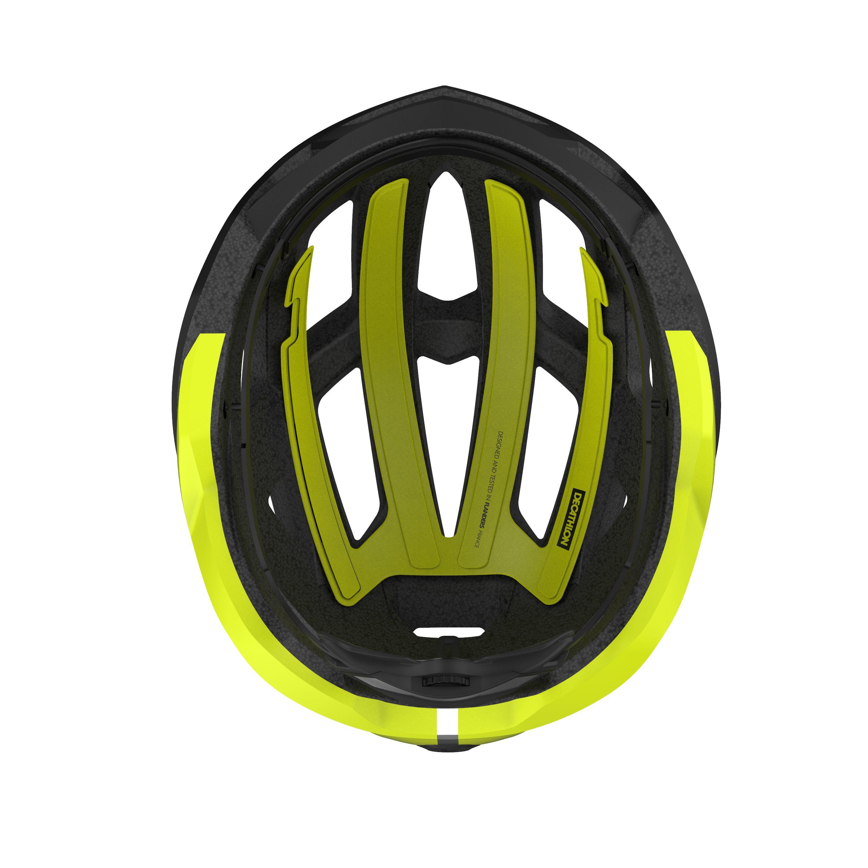 Road Cycling Helmet Aerofit 900 - Black/Yellow 10/12