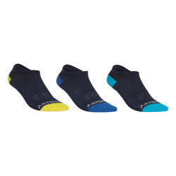 CHAUSSETTES JUNIOR BASSES ARTENGO RS 750 NAVY LOT DE 3