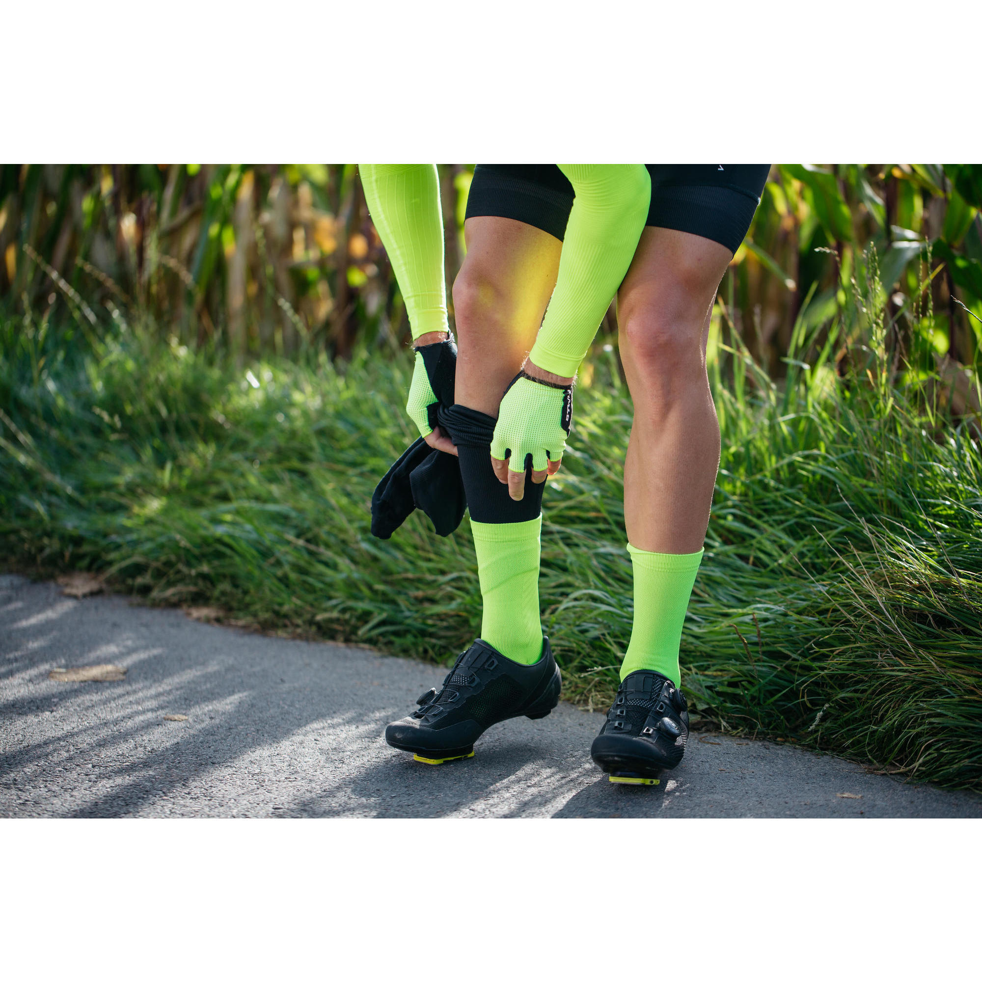 JAMBIERES VELO ROUTE TEMPS FRAIS BTWIN VAN RYSEL Decathlon