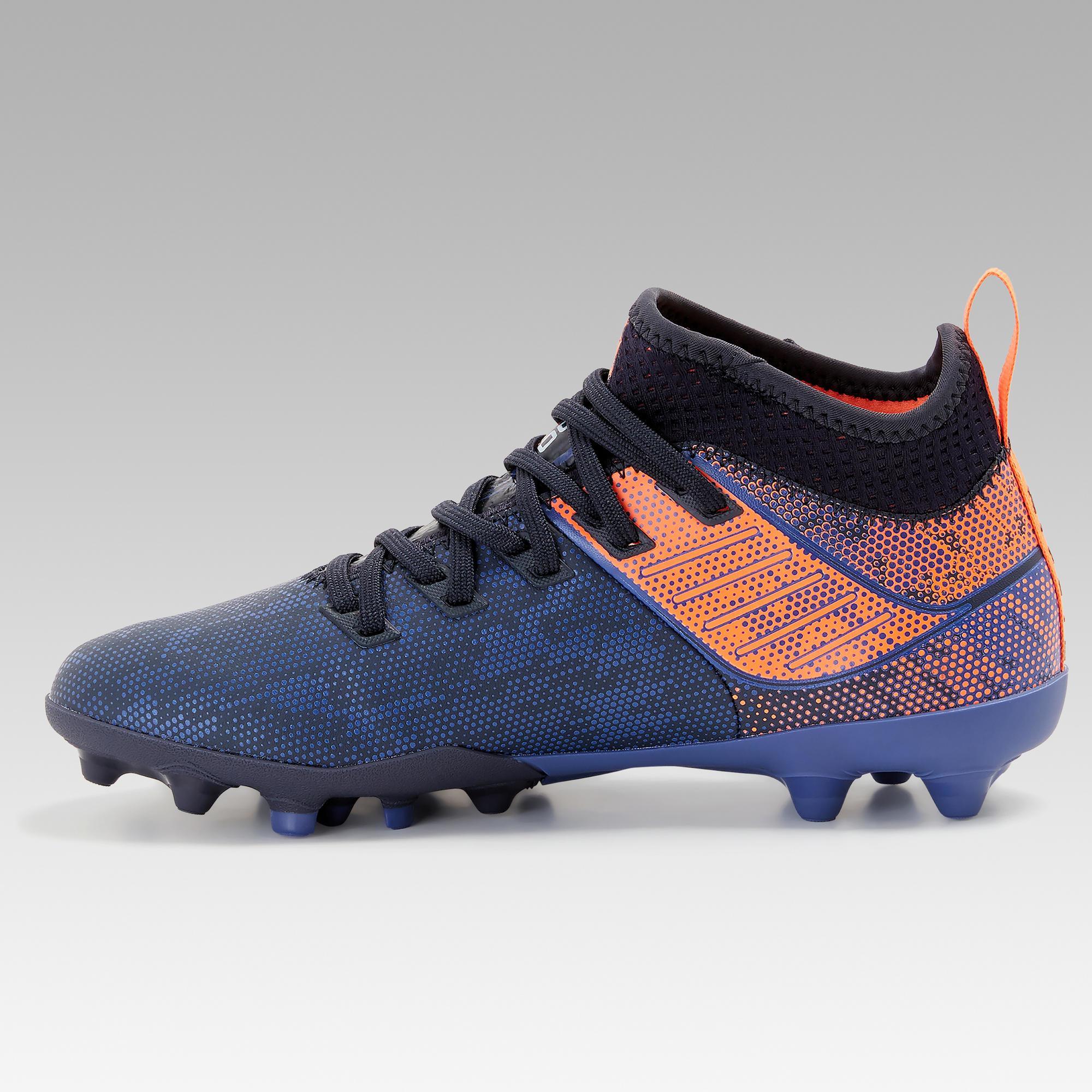 red and blue football boots