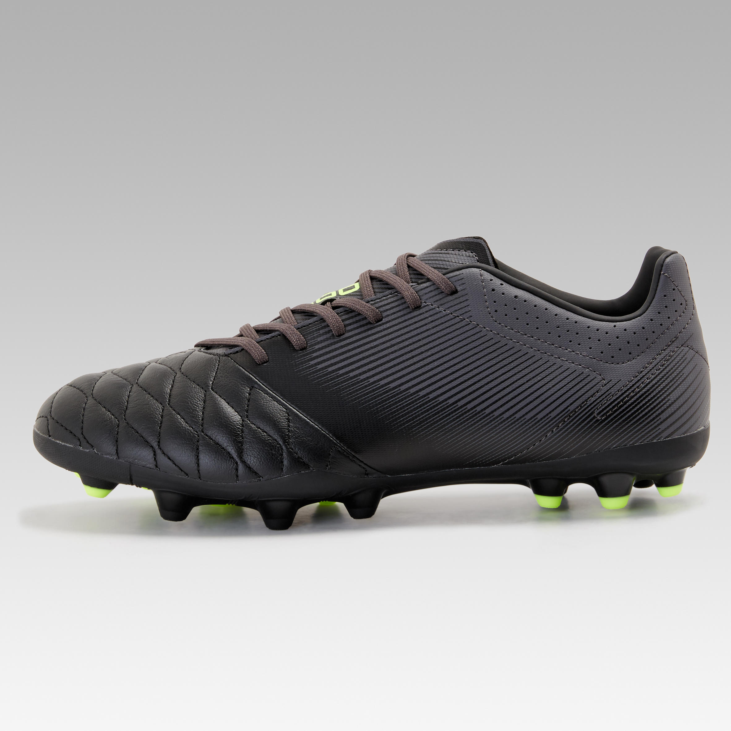 black leather football boots