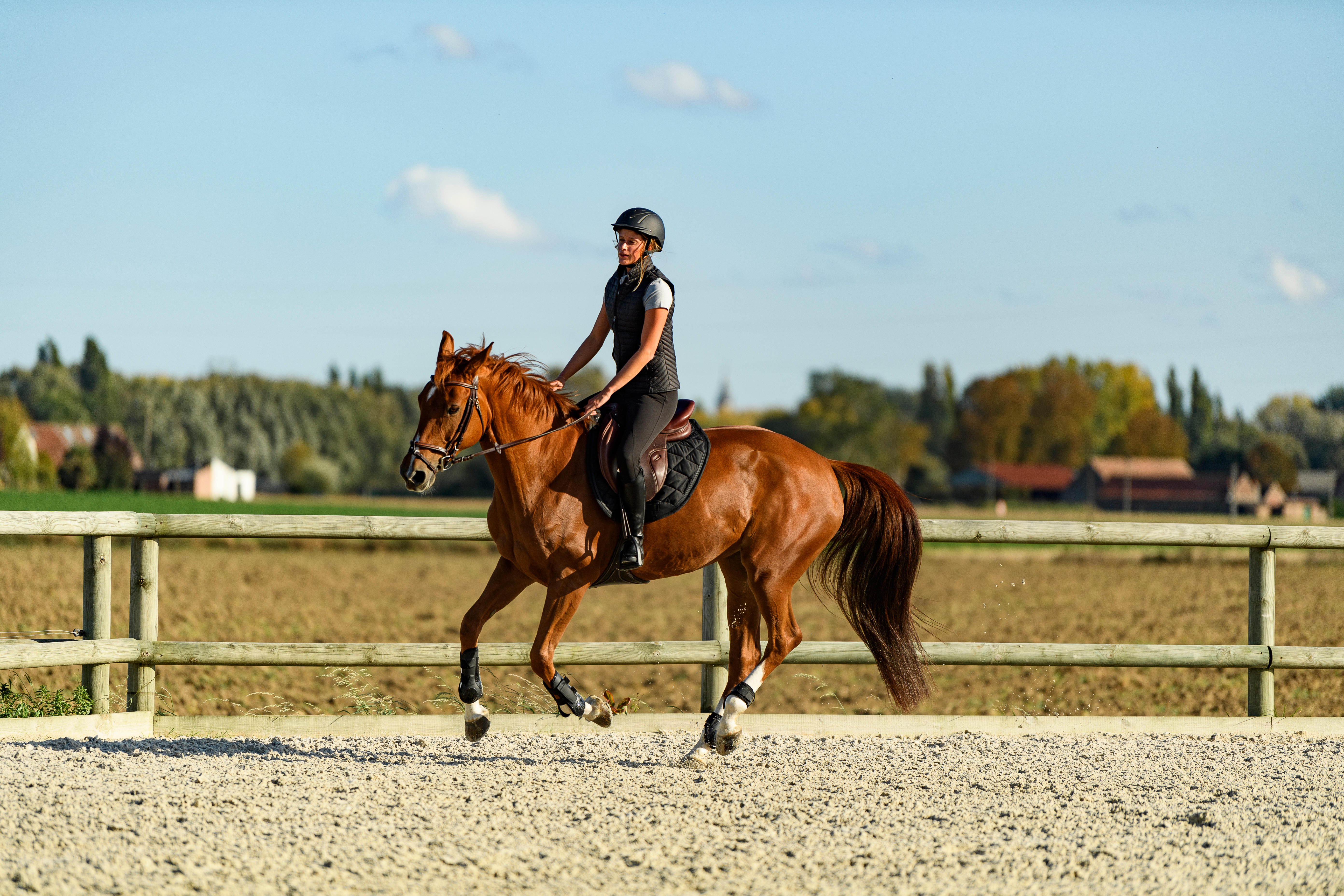 Bottes d'équitation en tissu synthétique femme - MH 500 noir - FOUGANZA