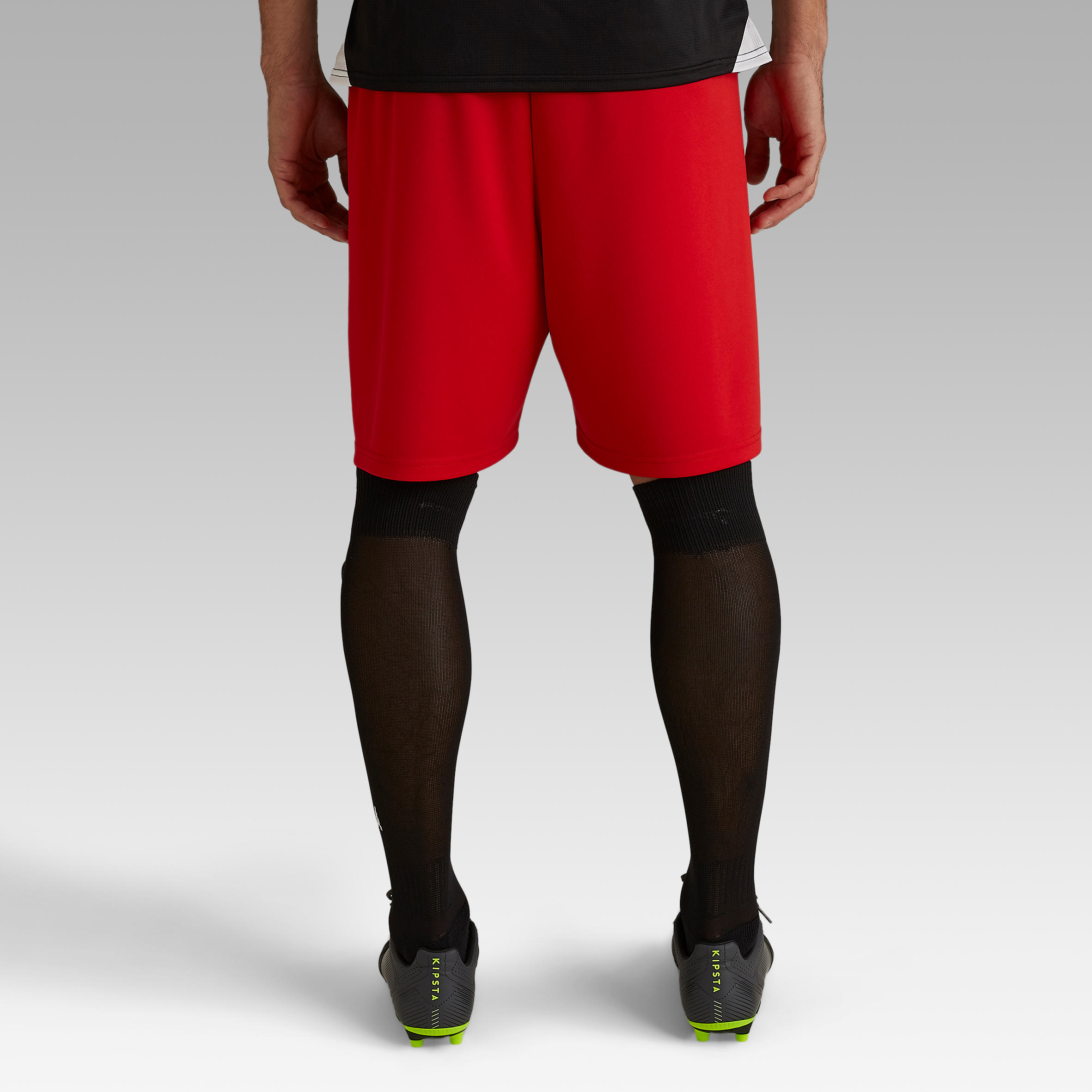 Voetbalshort voor volwassenen Essential rood 12/15