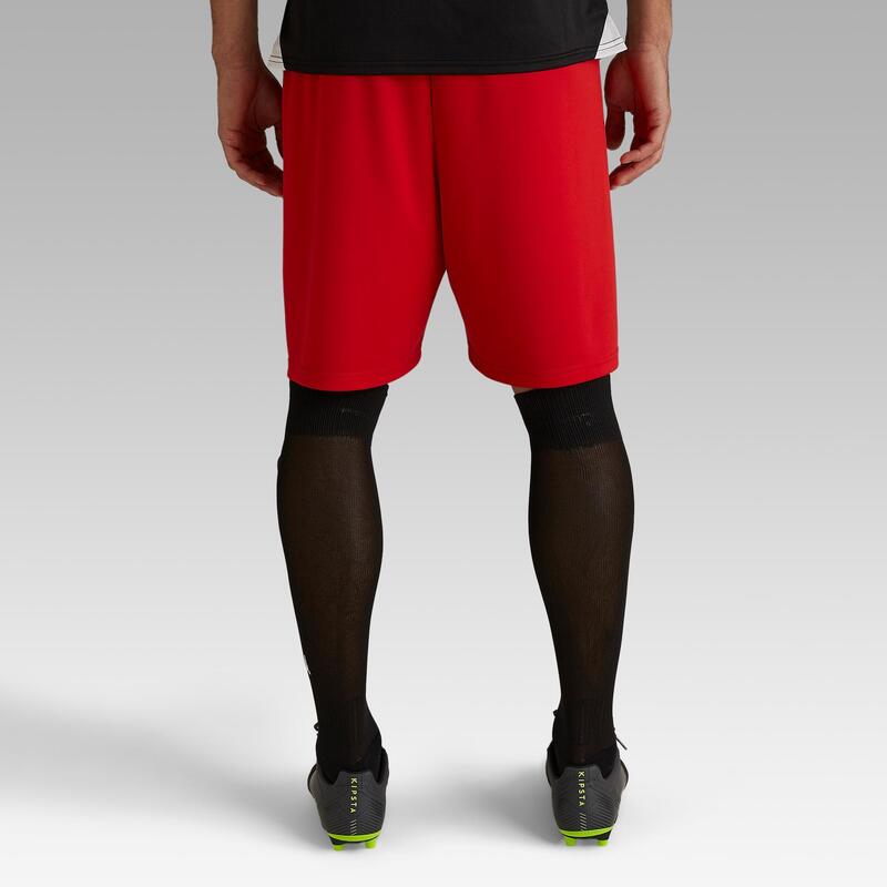 Voetbalshort F100 volwassenen rood