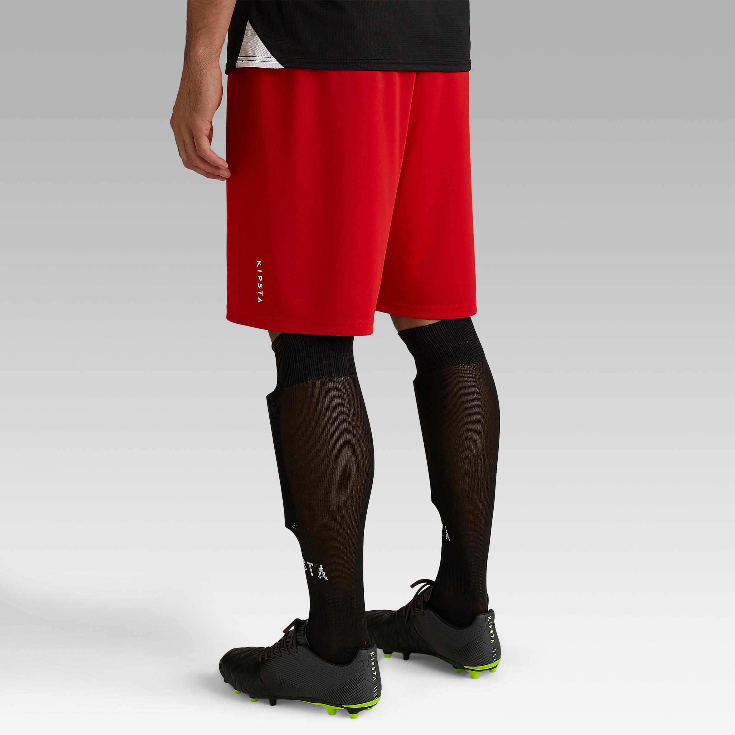 Voetbalshort voor volwassenen Essential rood 13/15