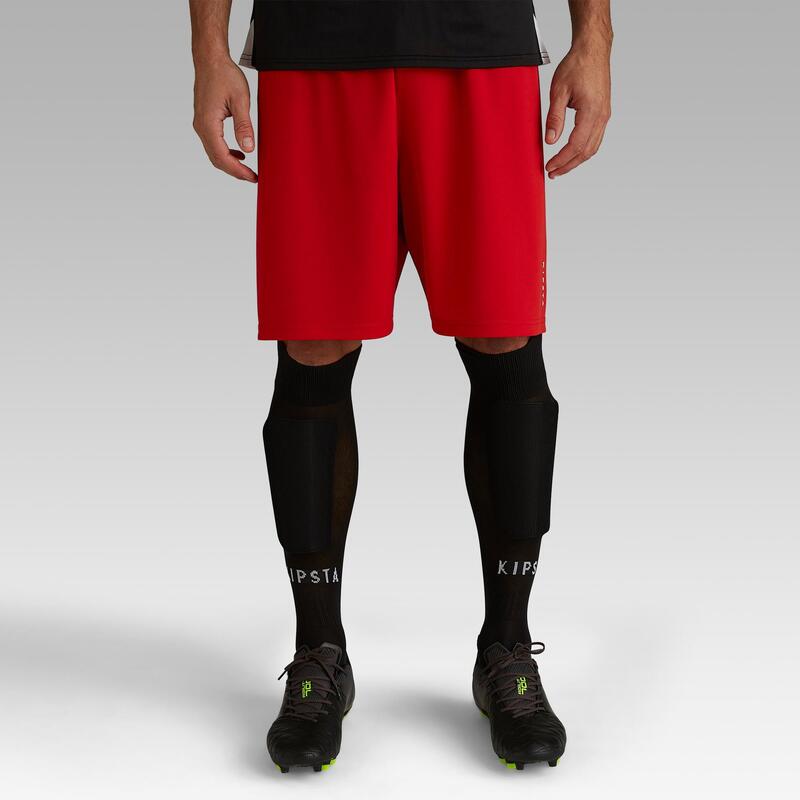 Pantalón corto de fútbol Adulto Kipsta F100 rojo