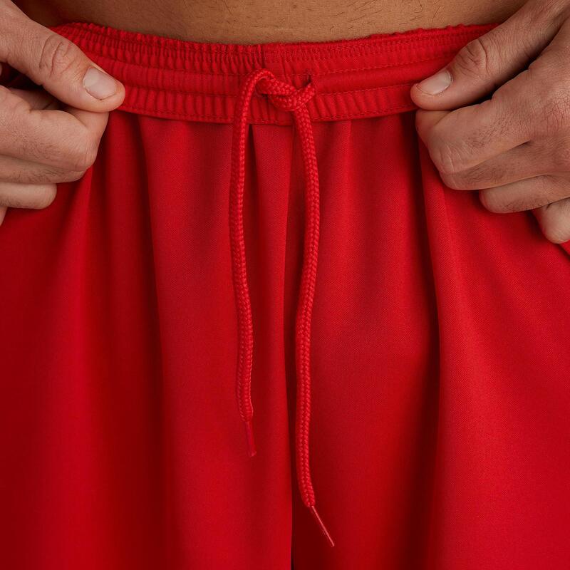 Pantalón corto de fútbol Adulto Kipsta F100 rojo