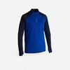 T500 Adult 1/2 Zip Football Sweatshirt - Blue