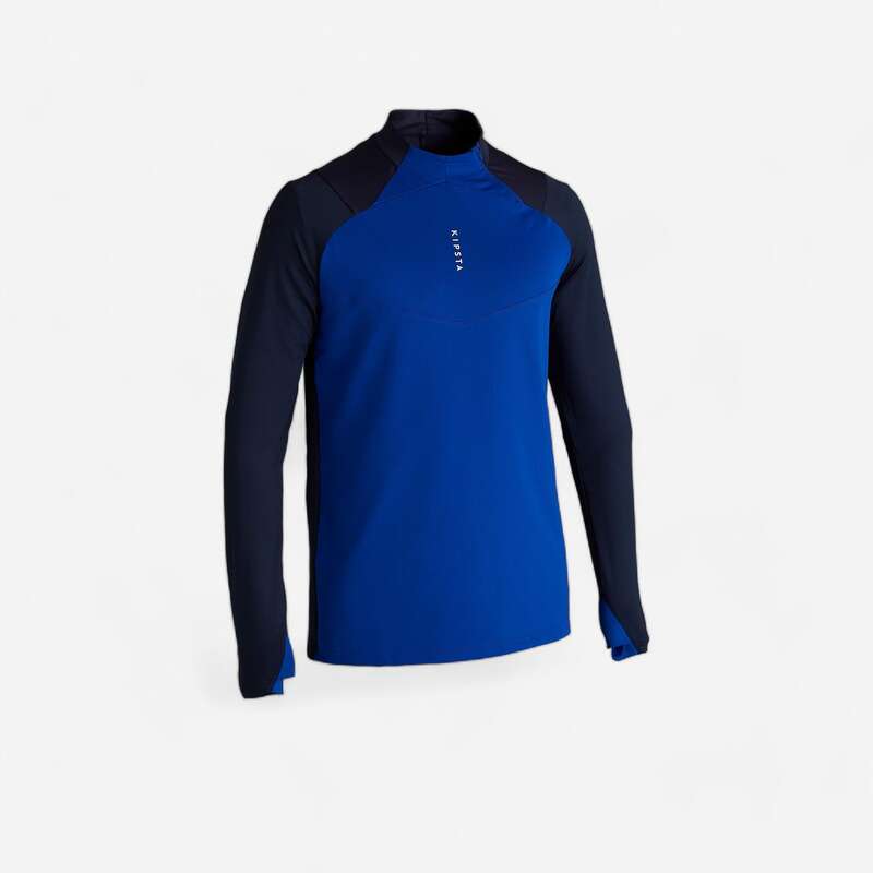 KIPSTA T500 Adult 1/2 Zip Football Sweatshirt Blue