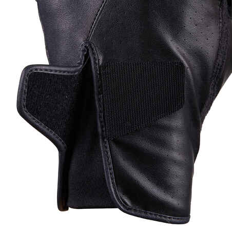 Guantes equitación fouganza 500 hombre negro