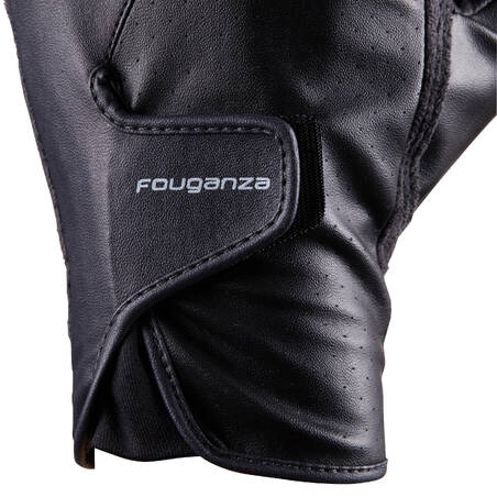 500 Horse Riding Gloves - Black