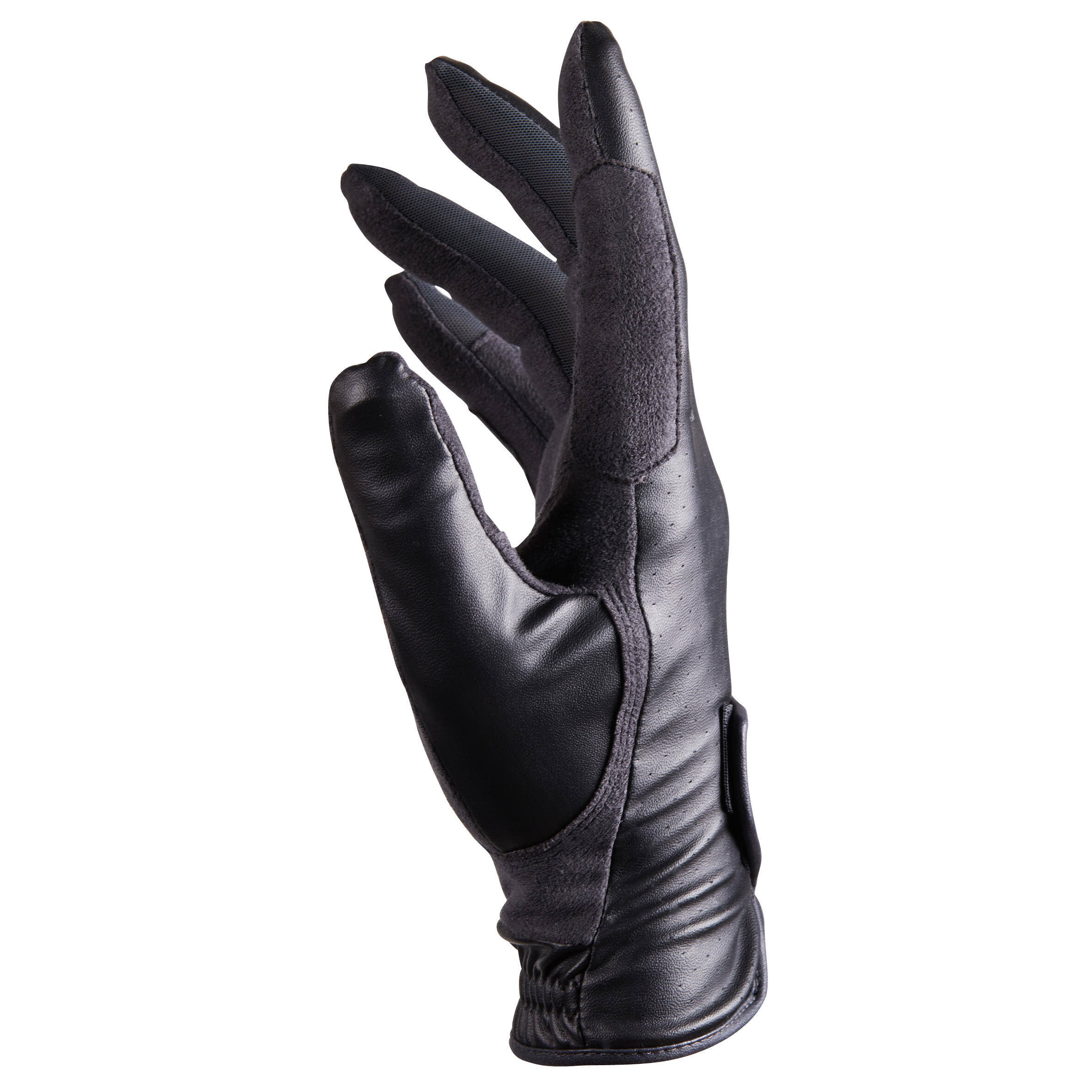 Horse Riding Gloves 500 Black -  5