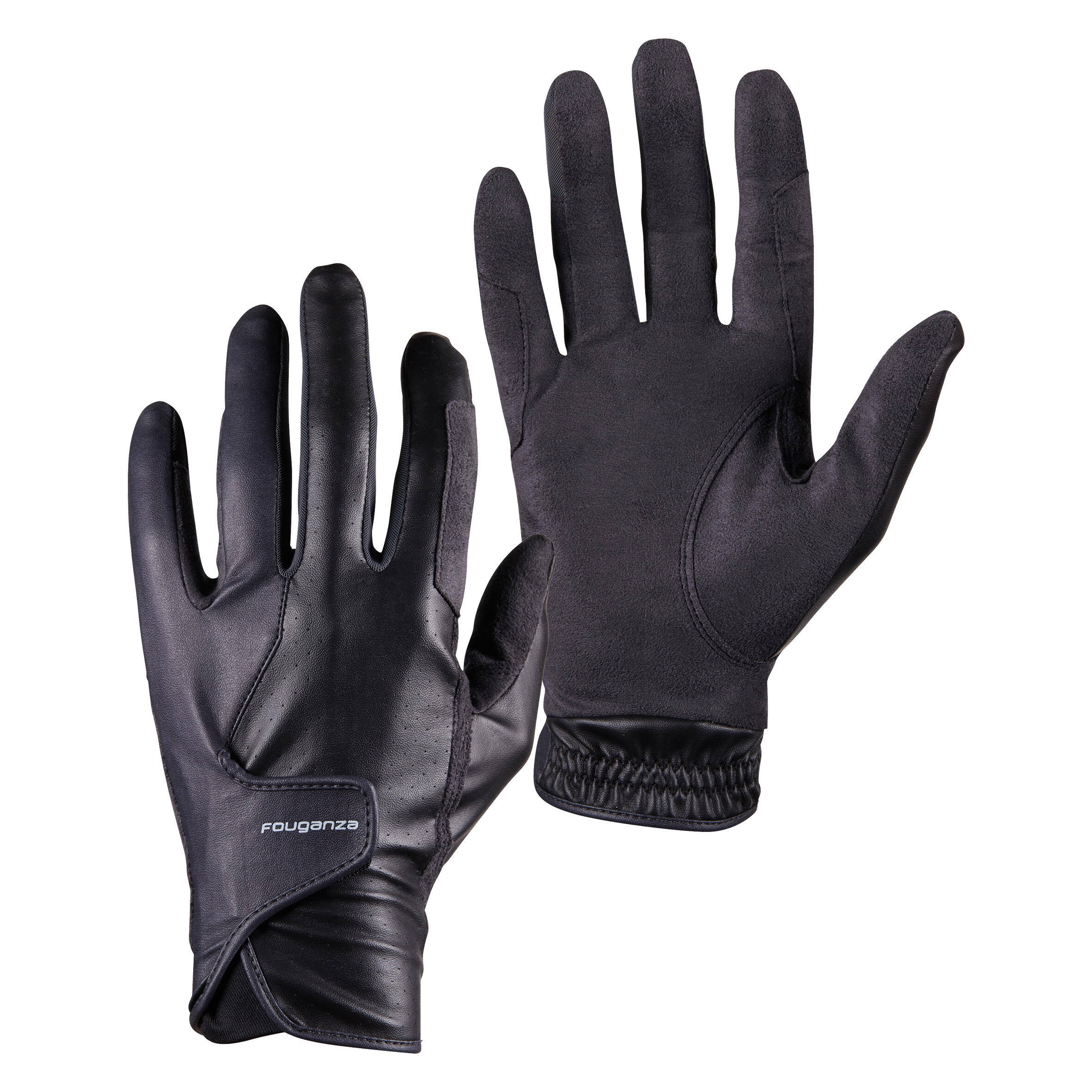 Horse Riding Gloves 500 Black -  3