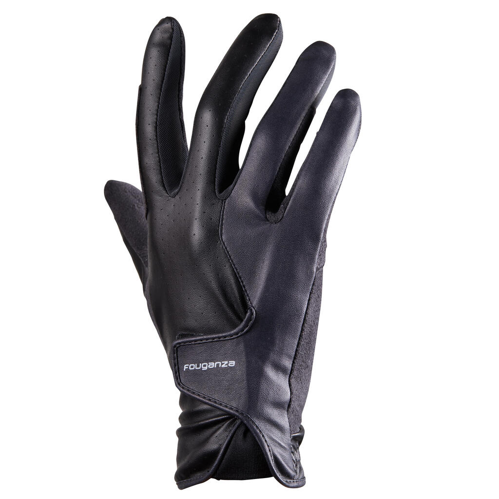 Gants équitation homme 500 noir