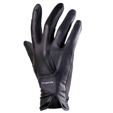 Guantes equitación fouganza 500 hombre negro