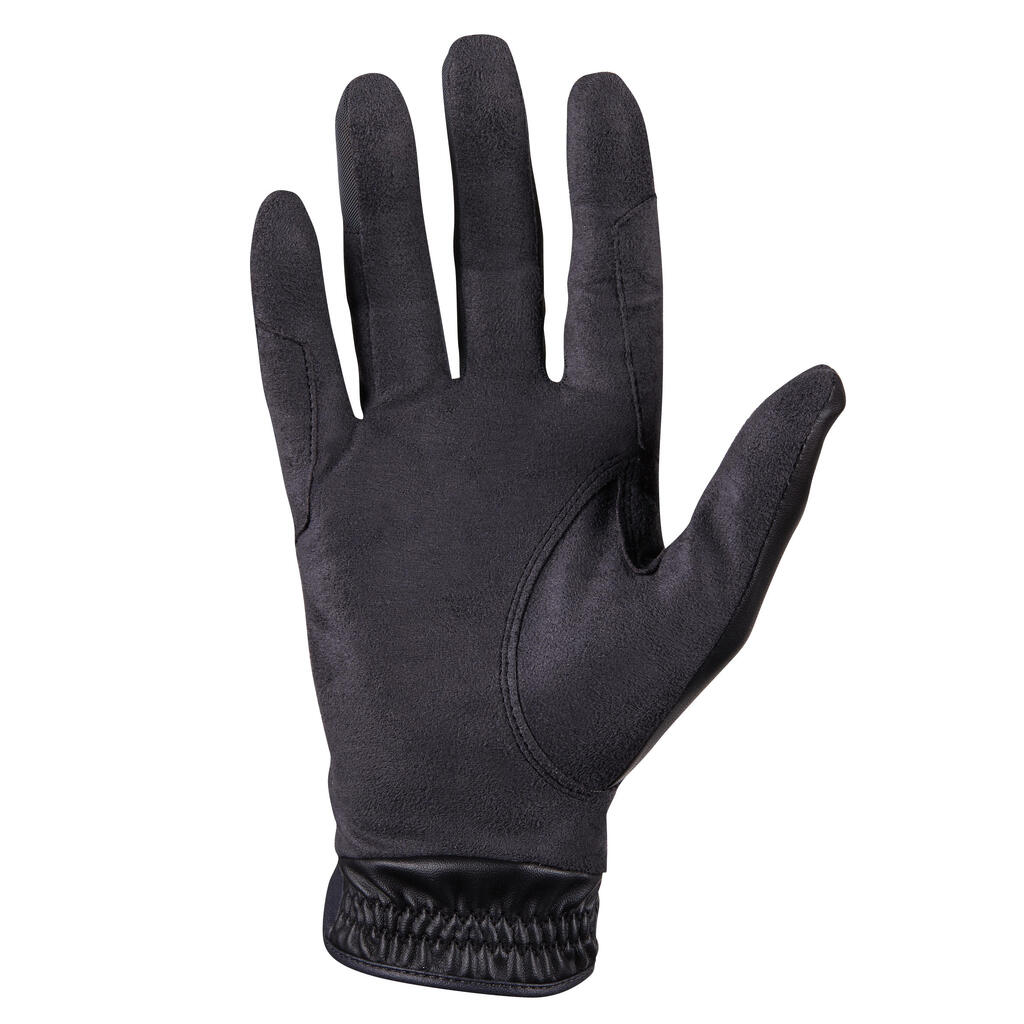 Gants équitation homme 500 noir