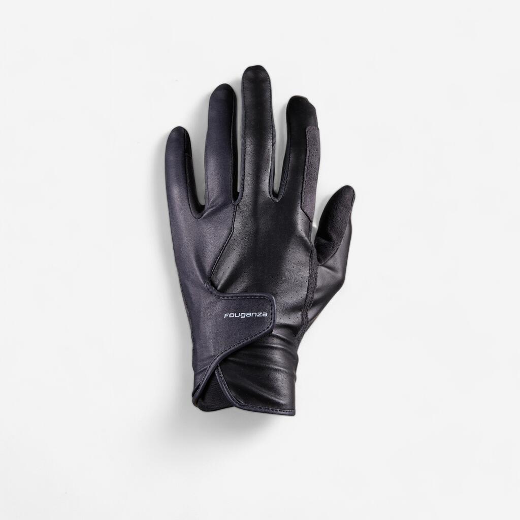 Gants équitation homme 500 noir