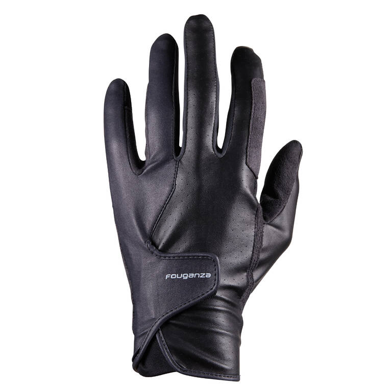 500 Horse Riding Gloves - Black