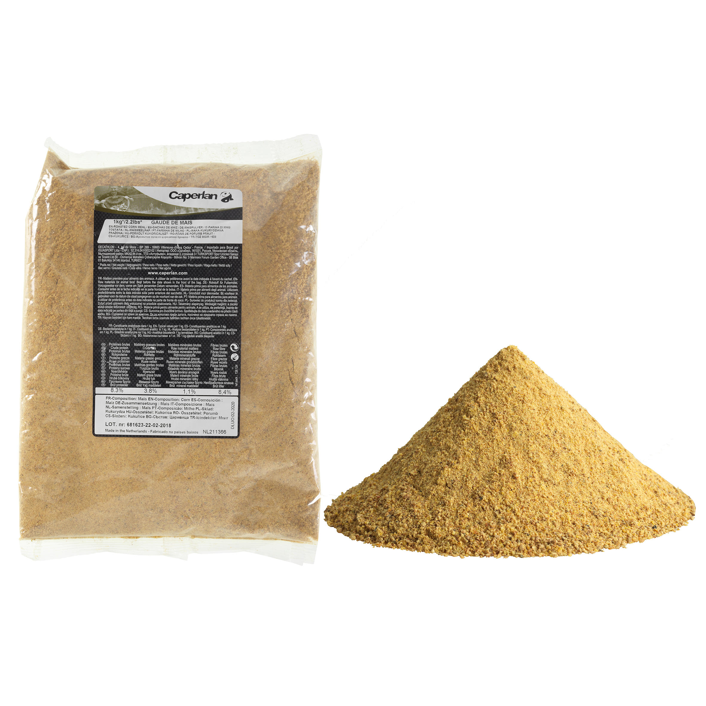 Farine de pêche au coup GAUDE DE MAIS 1 KG - Caperlan