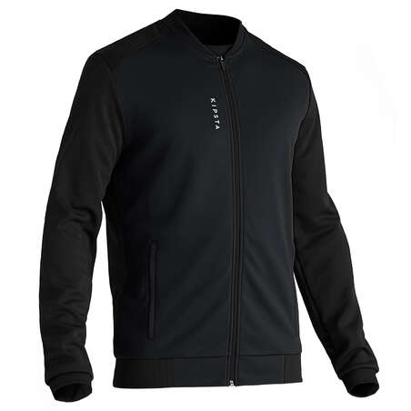 Veste de football légère adulte T100 noire carbone