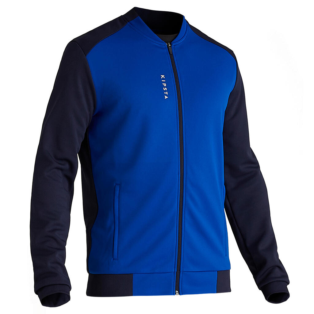 Trainingsjacke leicht Fussball T100 Erwachsene blau