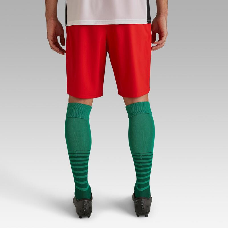 Pantalón Corto de Fútbol Kipsta Club adulto rojo