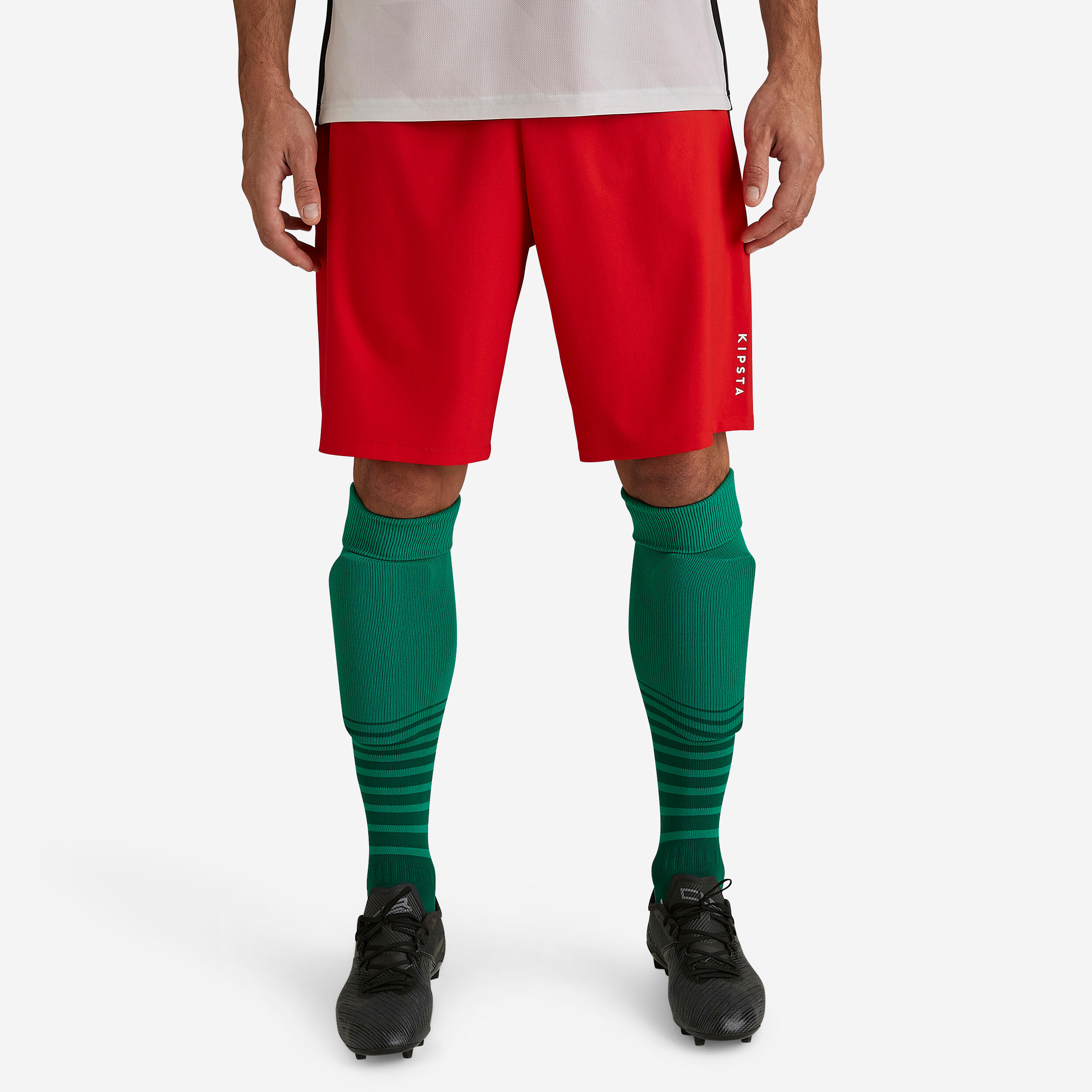 KIPSTA Pantalón Corto de Fútbol Kipsta Club adulto rojo