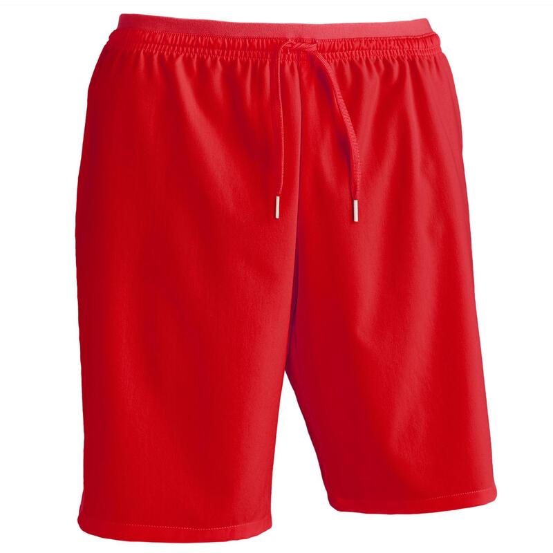 Pantalón Corto de Fútbol Kipsta Club adulto rojo