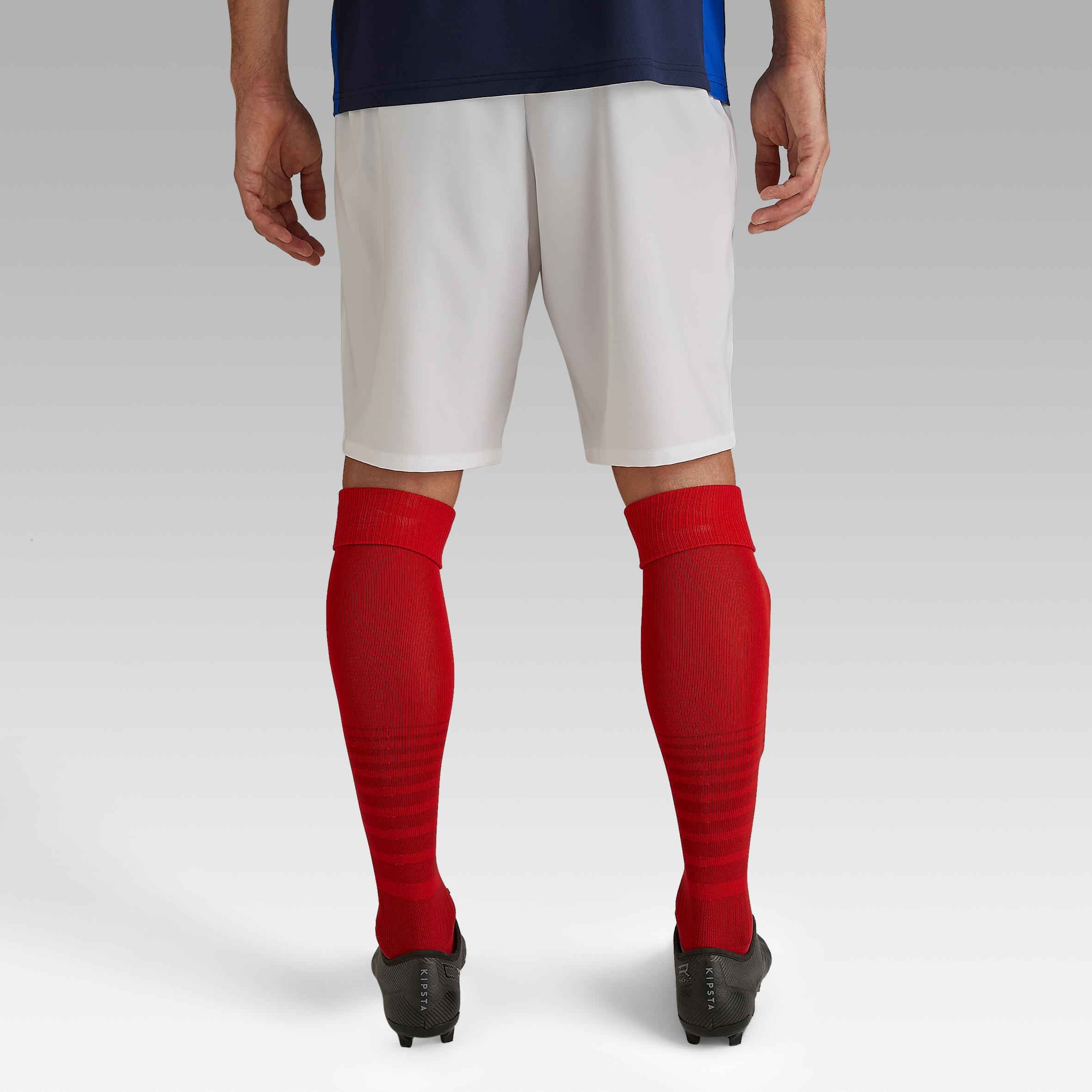 Pantalón Corto de Fútbol Kipsta Club adulto blanco 3/7