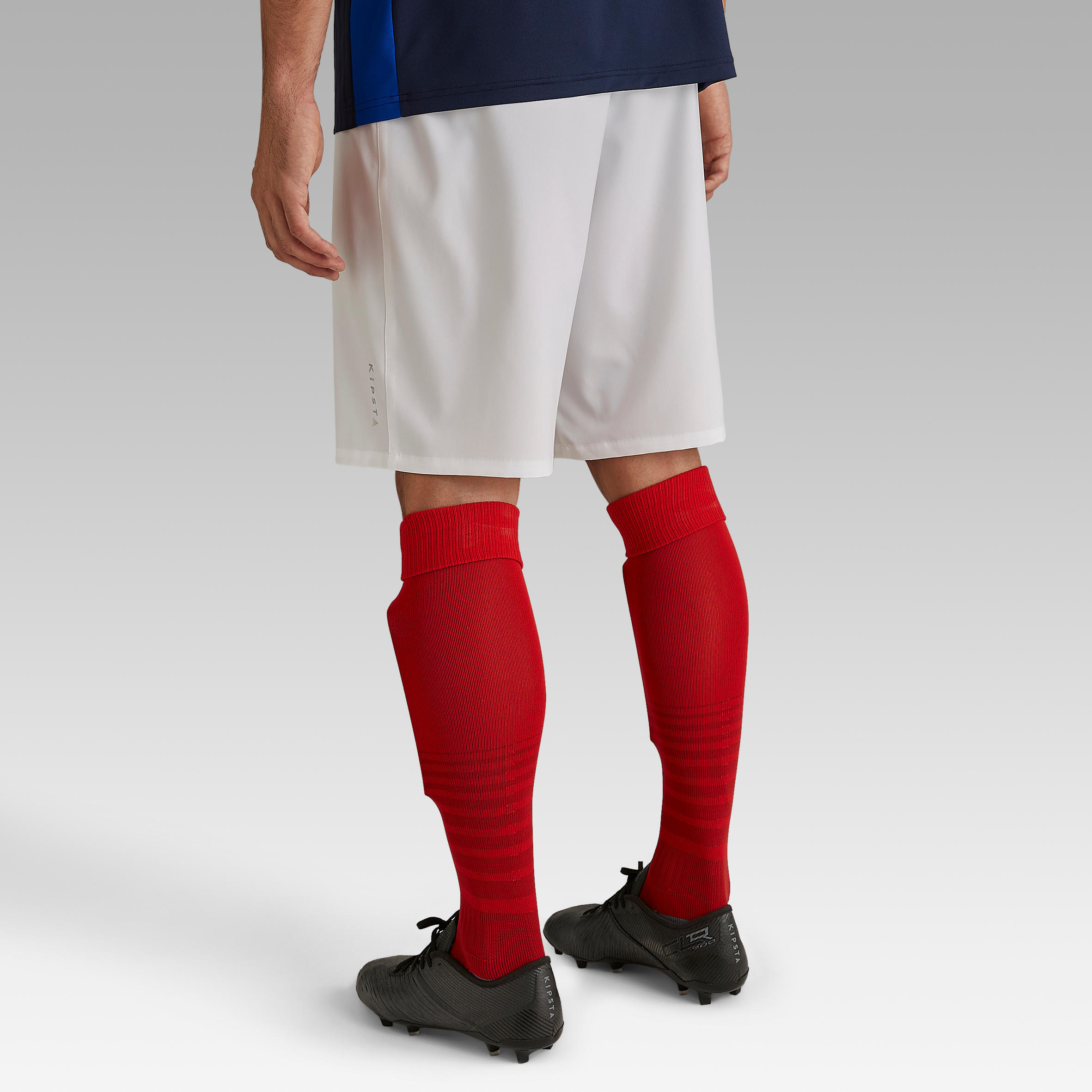 Pantalón Corto de Fútbol Kipsta Club adulto blanco 4/7