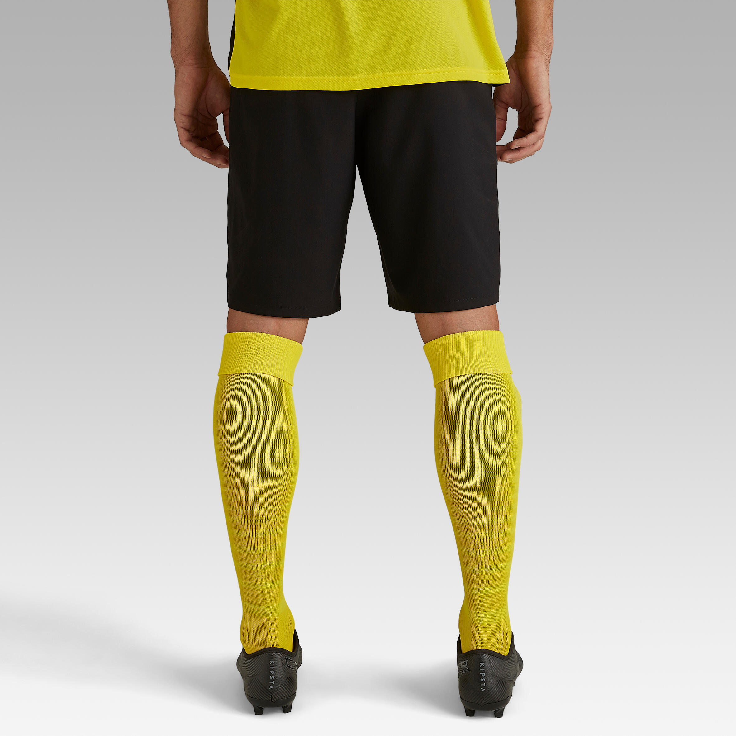 Pantalón Corto de Fútbol Kipsta Club adulto negro 3/7