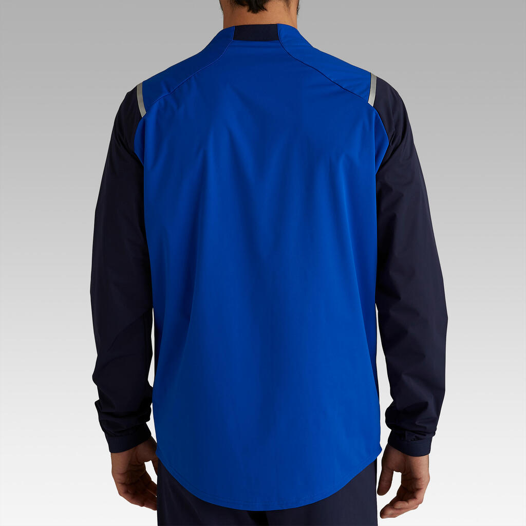 T500 Adult Waterproof Windproof Football Jacket - Blue