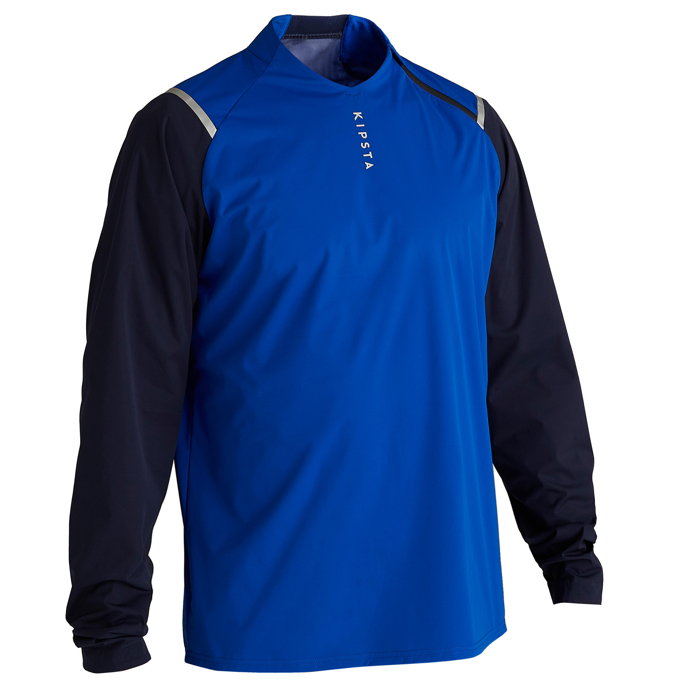 Bluză impermeabilă protecție vânt fotbal T500 albastru Adulţi decathlon.ro imagine 2022