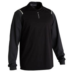 Coupe vent de football imperméable adulte T500 noir carbone