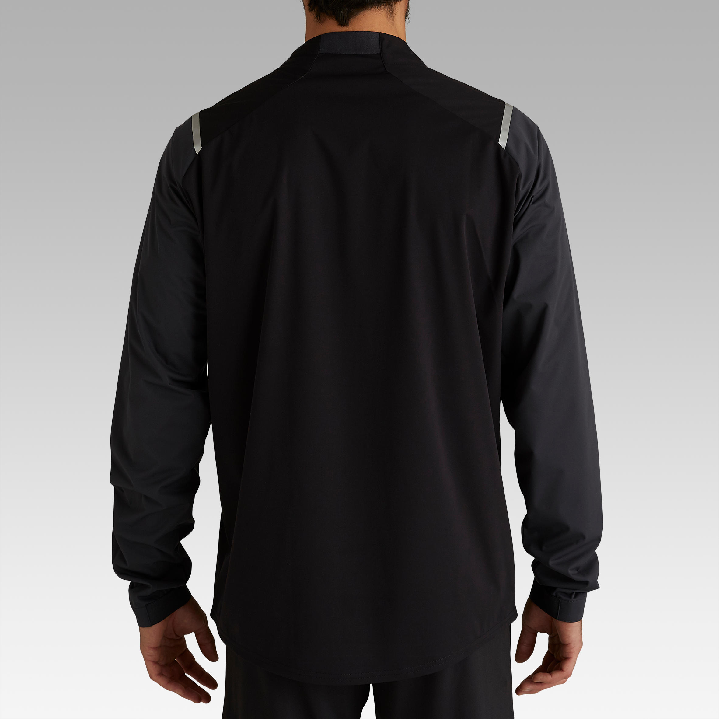 T500 Adult Football Waterproof Windbreaker - Carbon Black 4/9