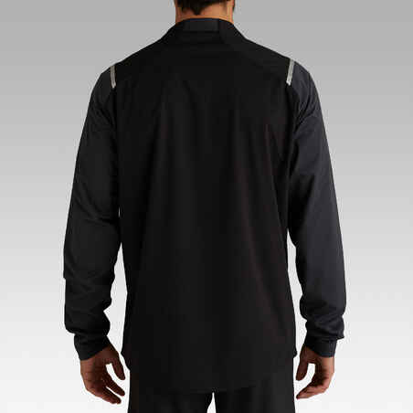 T500 Adult Football Waterproof Windbreaker - Carbon Black