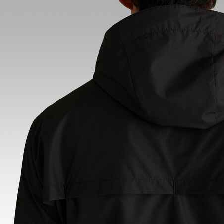 T100 Adult Football Waterproof Jacket - Black