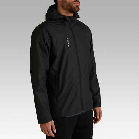 Chubasquero impermeable fútbol Adulto Kipsta T100 negro