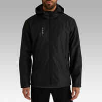 T100 Adult Football Waterproof Jacket - Black