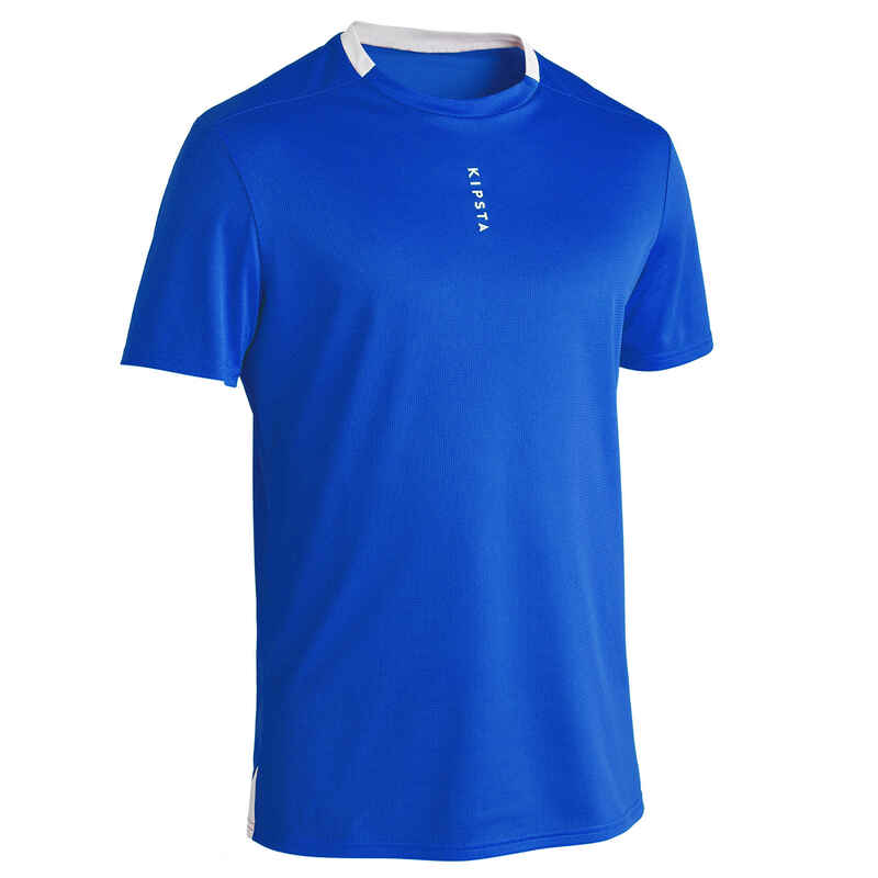 Playera de fútbol azul para adulto ESSENTIEL