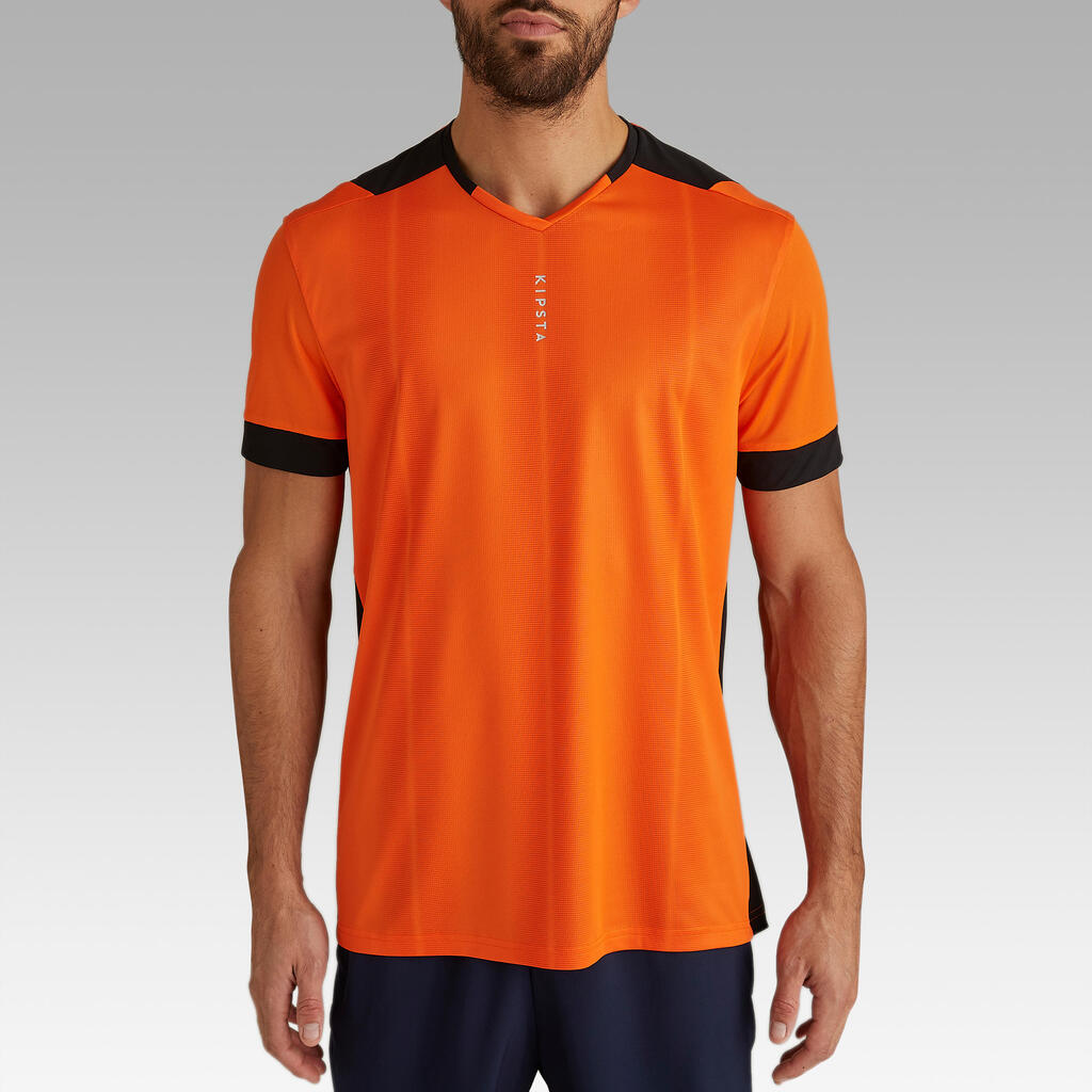Oranžna majica s kratkimi rokavi F500 za odrasle