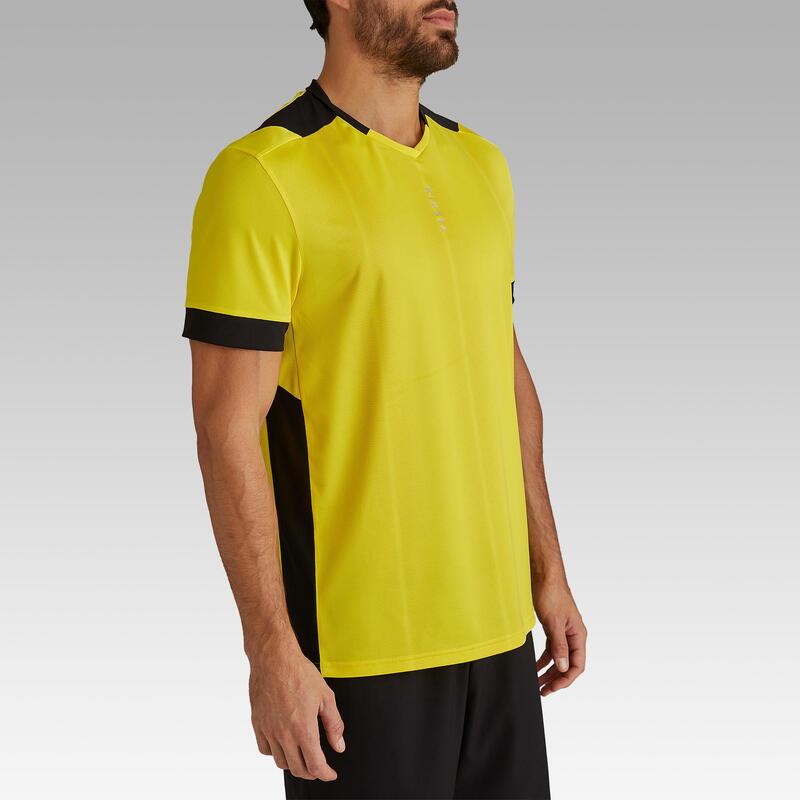 Maillot de football adulte F500 jaune