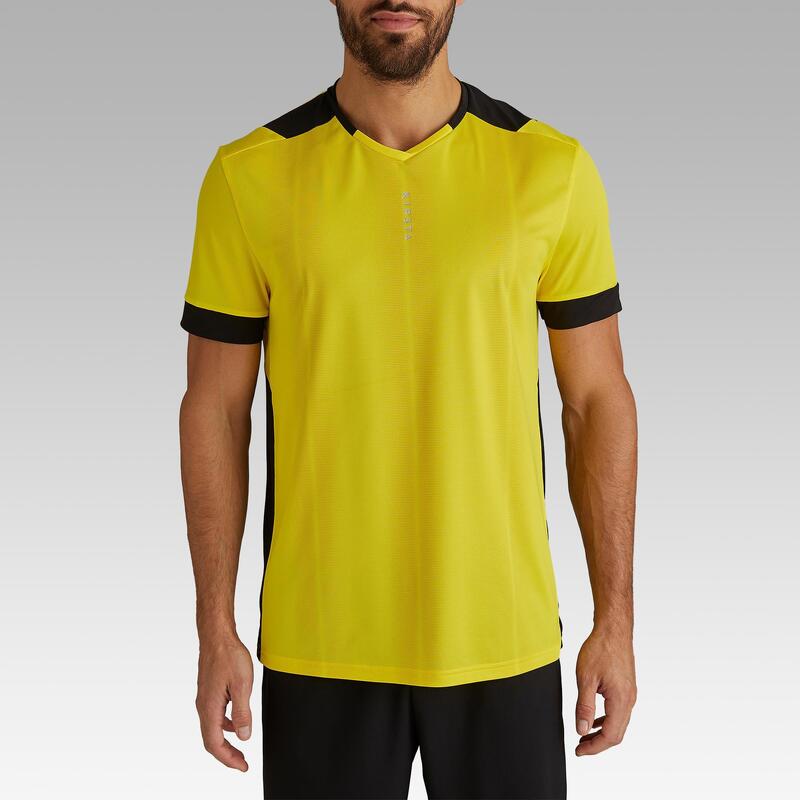 Maillot de football adulte F500 jaune