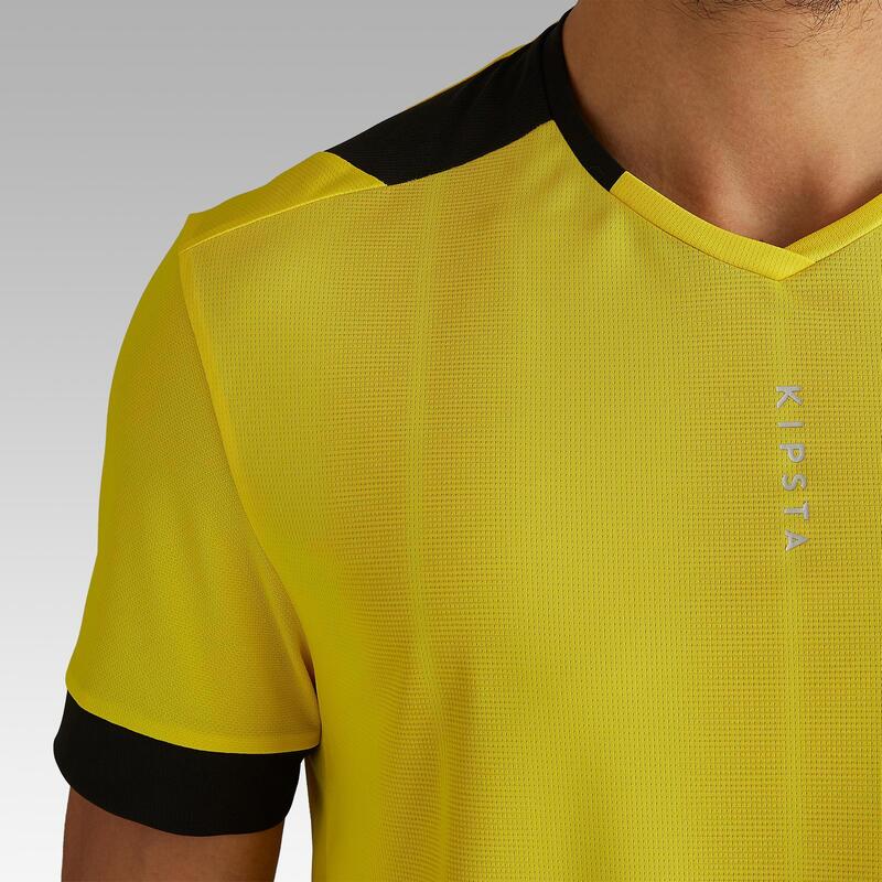 Maillot de football adulte F500 jaune