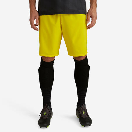 Футбольні шорти F500 для дорослих - Жовті
